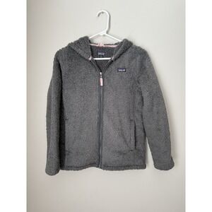 Patagonia Kids Girls XL 14 Los Gatos Hoody High Pile Full Zip Fleece Casual Gray